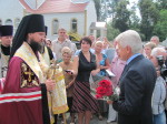Єпископ Никодим освятив накупольні хрести Свято-Миколаївського храму