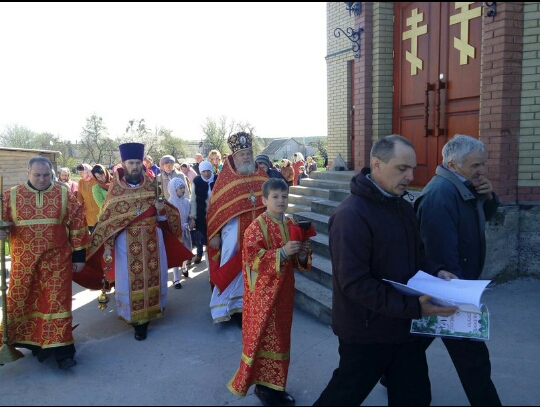 Святкова літургія в Свято-Троїцькому храмі м. Коростишів.