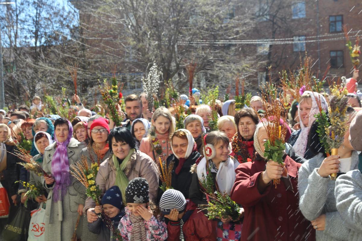 Неділя Вербна. Архієрейське богослужіння у кафедральному соборі міста Житомира