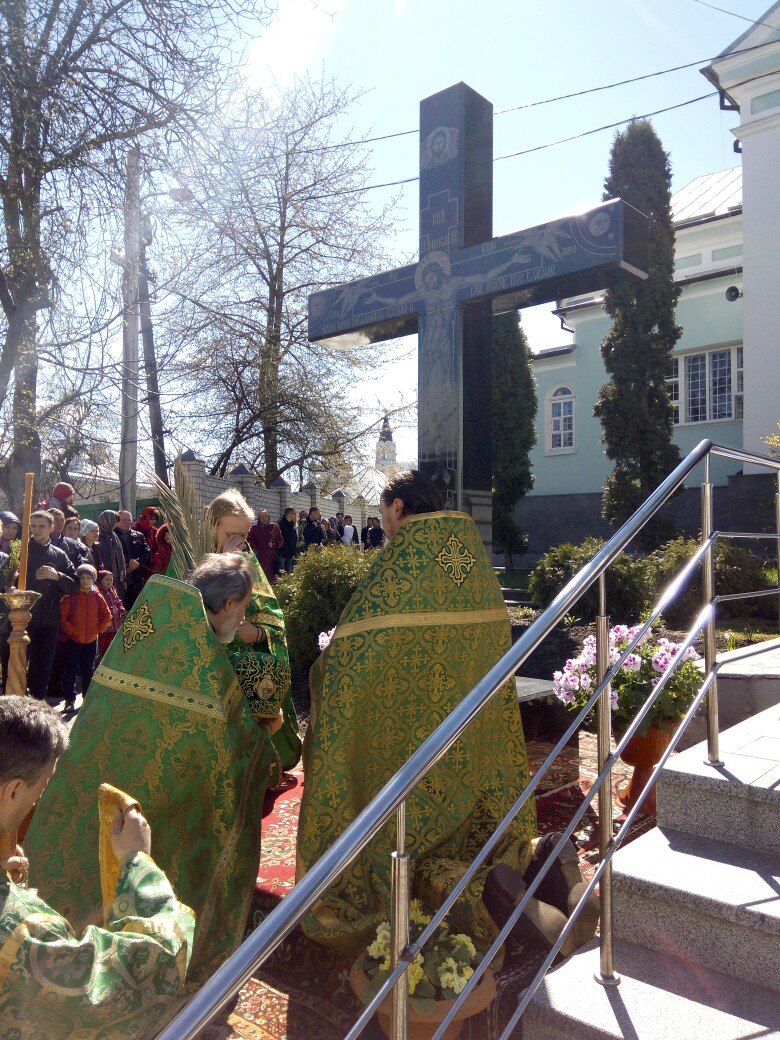 На Вербну Неділю духовенство та прихожани Свято-Успенського архієрейського собору м. Житомира молились разом за мир в Україні