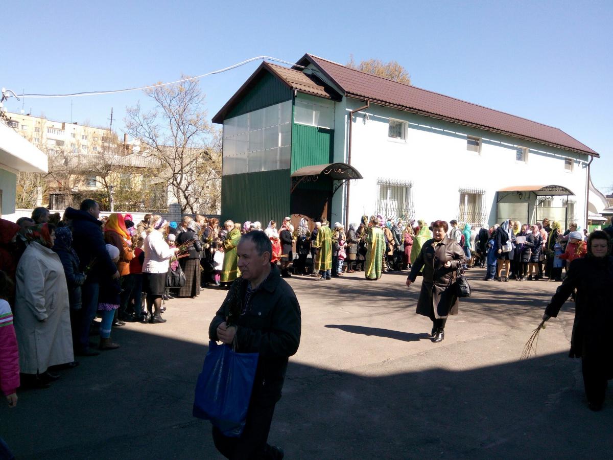 На Вербну Неділю духовенство та прихожани Свято-Успенського архієрейського собору м. Житомира молились разом за мир в Україні