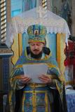 Владика Никодим привітав жителів с. Озерянка з відновленням храму.