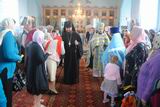 Владика Никодим привітав жителів с. Озерянка з відновленням храму.
