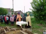 Закладка каменю під будівництво каплиці.