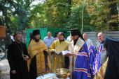 Закладка наріжнього каменю під будівництво нової каплиці.