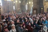 В день свята Богоявлення митрополит Никодим звершив Божественну літургію та чин великого освячення води в кафедральному соборі міста Житомира.