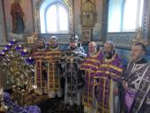 Соборное служение литургии Преждеосвященных Даров в Коростышевском благочинии.