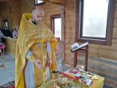 Перша Божественна Літургія у споруджуваному Свято-Миколаївському храмі с. Слободище