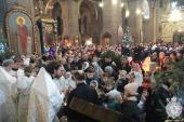 В свято Різдва Христового митрополит Житомирський і Новоград-Волинський Никодим звершив Божественну літургію у Спасо-Преображенському кафедральному соборі міста Житомира.