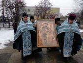 Православні віруючі Бердичева зустріли чудотворну ікону Божої Матері «Віднайдення загиблих»